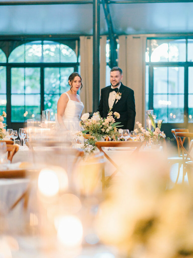 Candlelit dinner in a château orangery